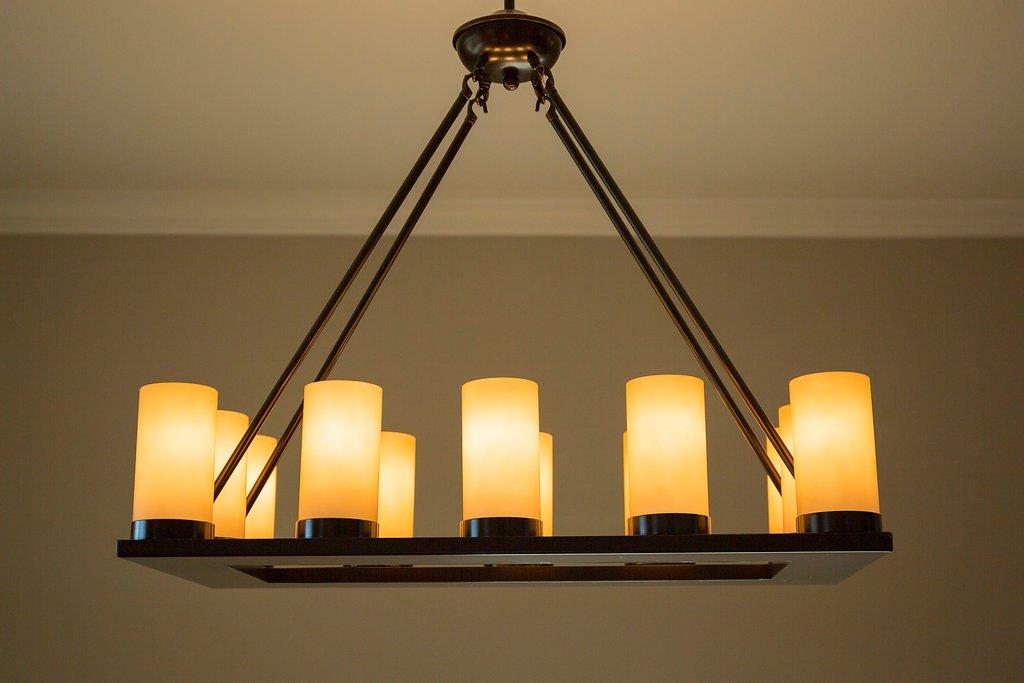 Detailed Ceiling Light Fixture in Custom Home From Hansman Custom Homes