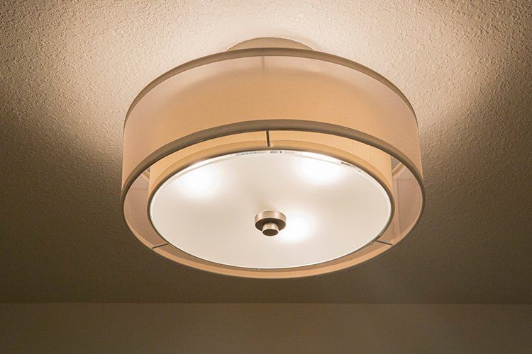 Round Ceiling Light by Hansman Custom Homes in Mid-MO