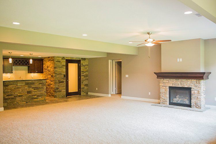 Fireplace & Guest Space by Hansman Custom Homes in Mid-MO