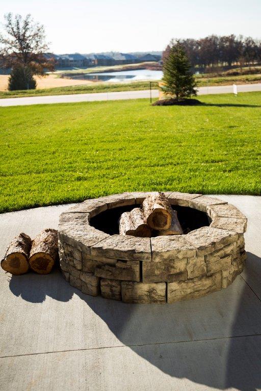 Outdoor Fire Pit by Hansman Custom Homes in Mid-MO