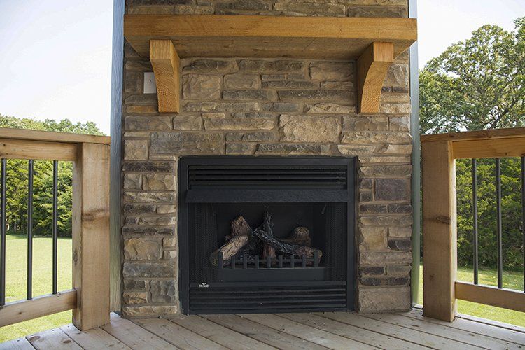 Fireplace With Shelf Above by Hansman Custom Homes in Mid-MO