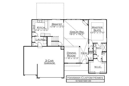 Main Level Home Floor Plan | Custom Homes in Columbia, Mo