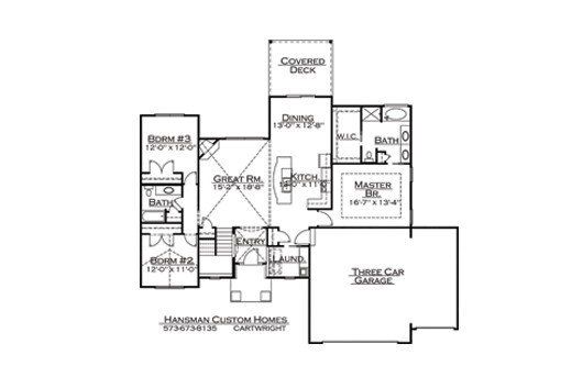 Hansman Custom Home | Mid-Missouri Home Floor Plans | Cartwright