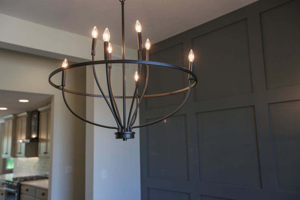 Closeup of Chandelier by Hansman Custom Homes in Mid-MO