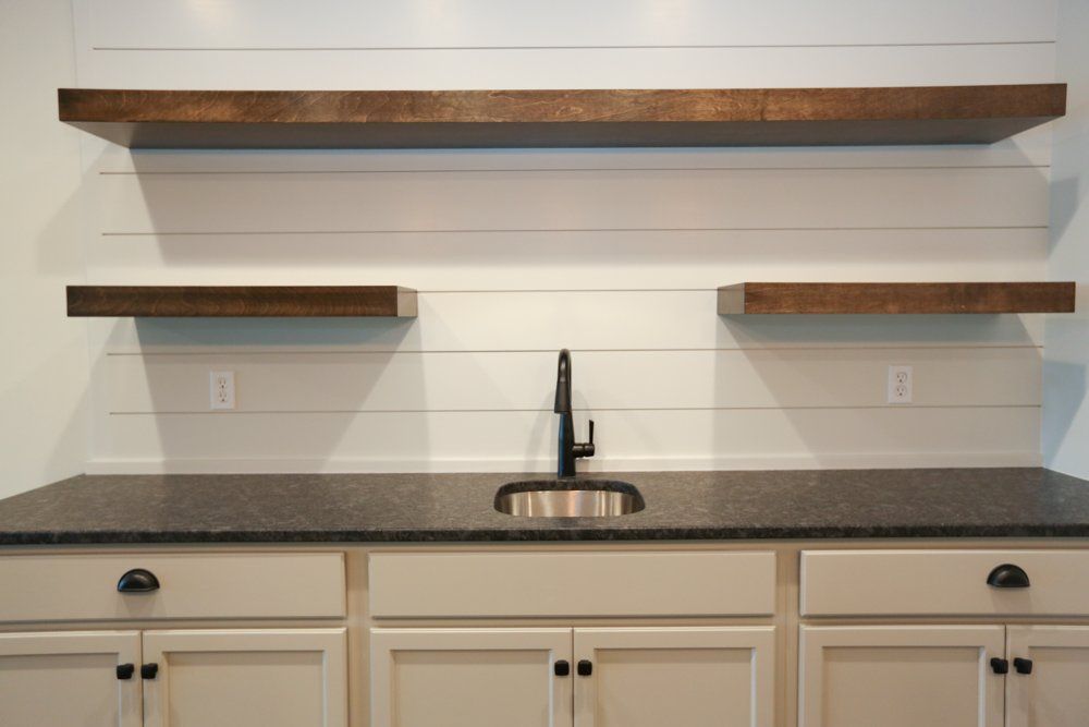 Wet Bar Cabinets & Shelves by Hansman Custom Homes in Mid-MO