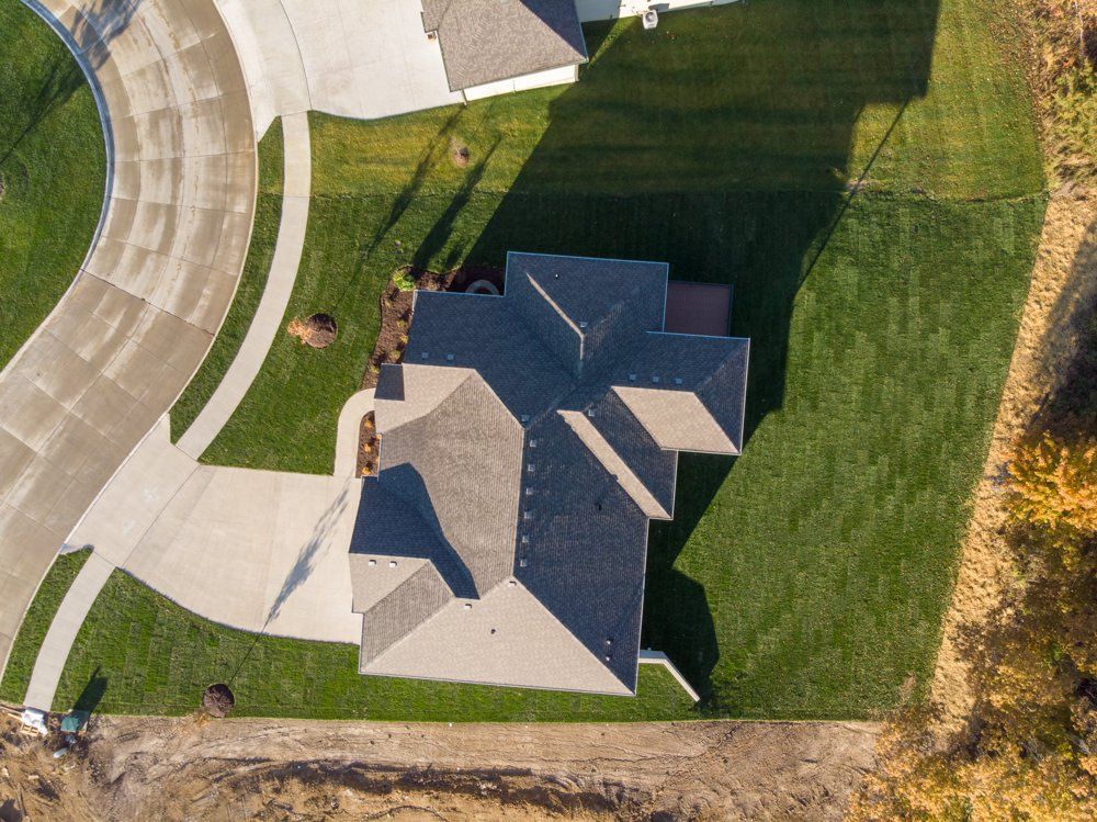 Direct Bird's Eye View of Home by Hansman Custom Homes in Mid-MO