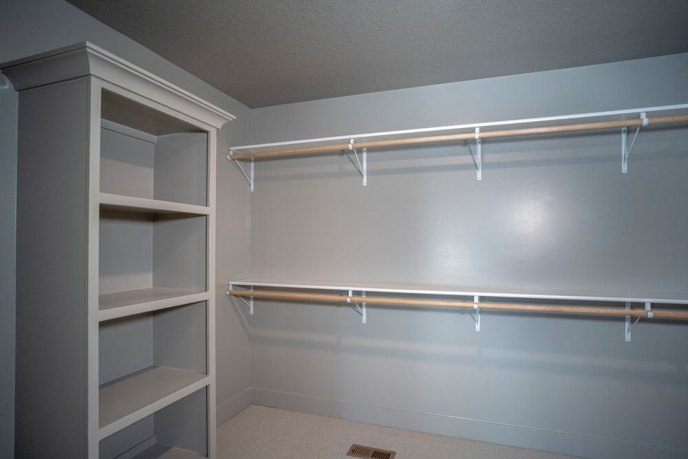 Storage Room With Built-in Shelves
