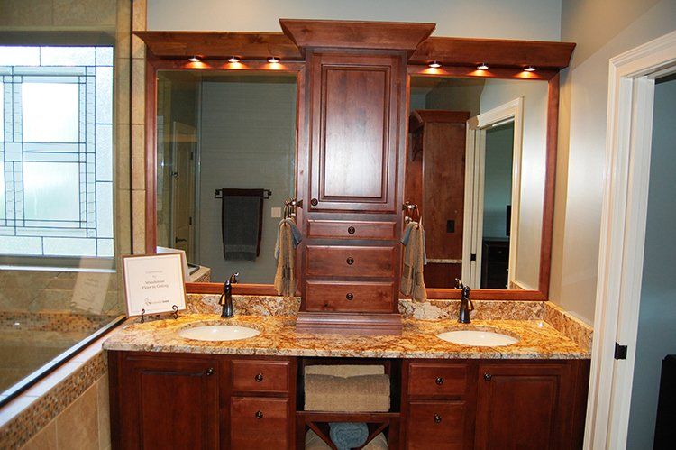Custom Bathroom Vanity Designed by Hansman Custom Homes in Mid-MO