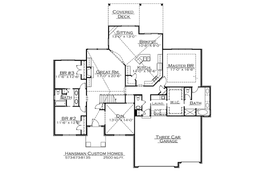 Hansman Custom Homes | Reedsport Home Floor Plan | Columbia, Mo