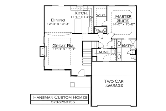 Custom Home Floor Plan in Columbia, Mo | Hansman Custom Homes | Woodshire Design