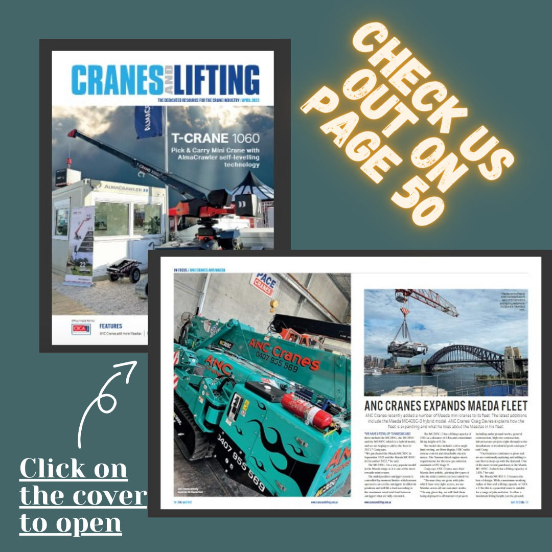 ANC Cranes Feature in Crane & Lifting Magazine