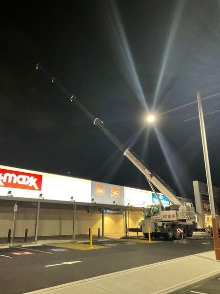 air conditioning unit crane installation