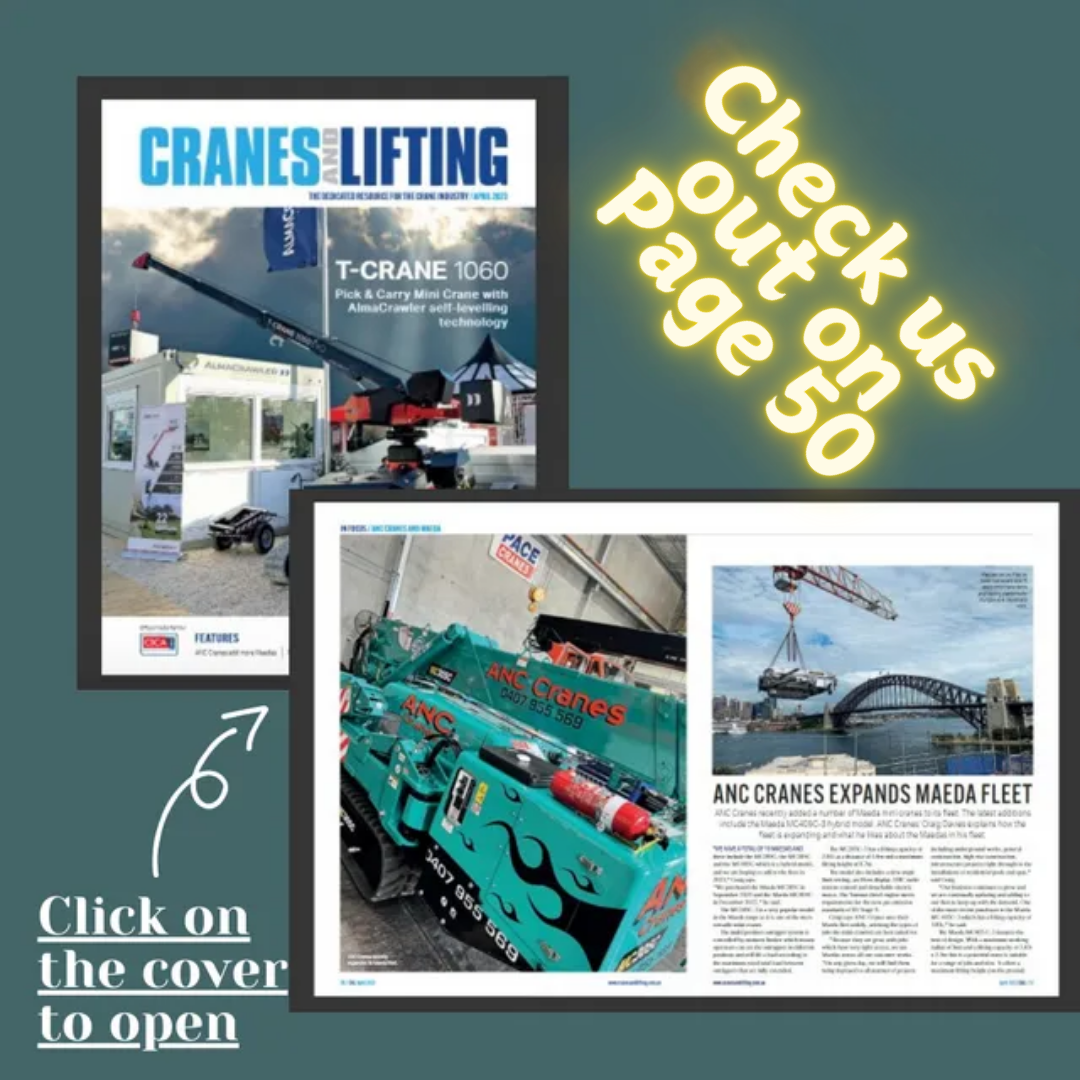 ANC Cranes Feature in Crane & Lifting Magazine