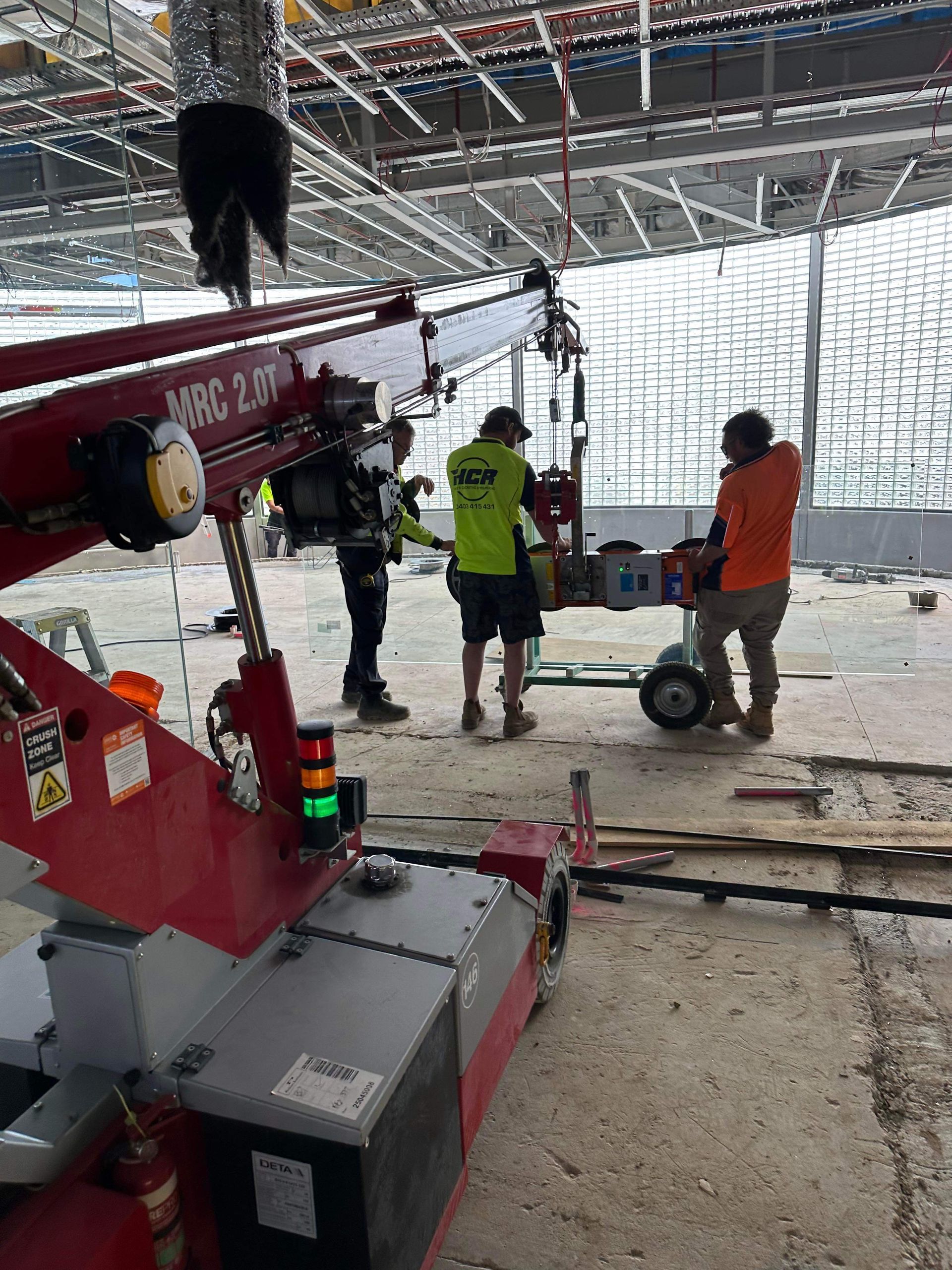 construction project using pick & carry crane