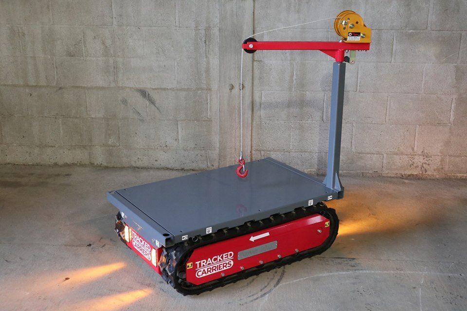 Tracked carrier with pulley attachment