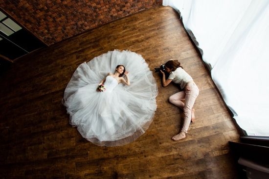 servizio fotografico a una sposa