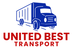 Blue truck logo with "UNITED BEST TRANSPORT" in red text.