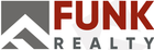 Funk Realty logo with a gray square, white and gray mountain graphic, and red "FUNK" over "REALTY" in gray.