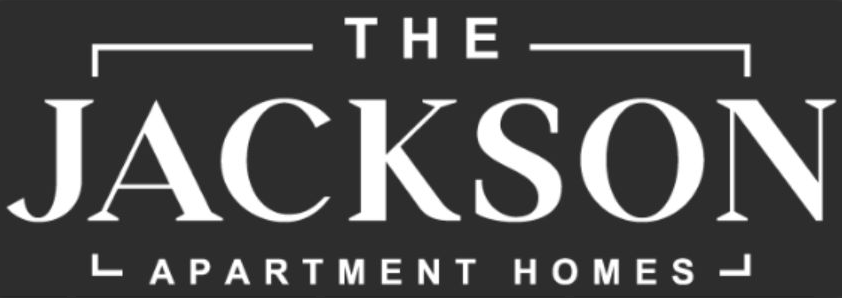 The Jackson Apartment Homes logo on a black background. White text and design elements.
