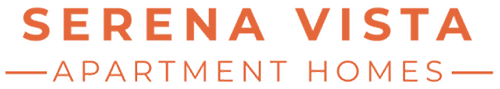 Serena Vista Apartment Homes logo in orange and white.
