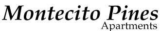 Montecito Pines Apartments text logo.