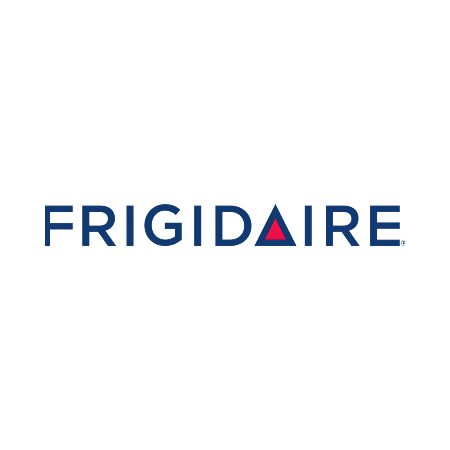 The frigidaire logo is blue and red on a white background.