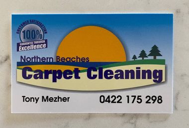 Carpet Cleaner's Business Card — Carpet Cleaning in Coffs Harbour