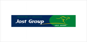 Ein Logo für die Jost Group mit einem Känguru darauf