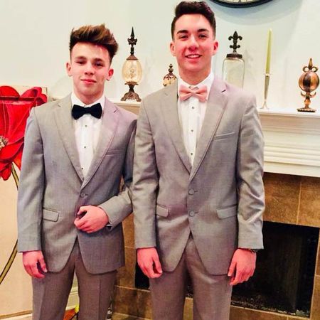 Two Young Men Wearing Tuxedo — Mandeville, LA — Tophat Tuxedo