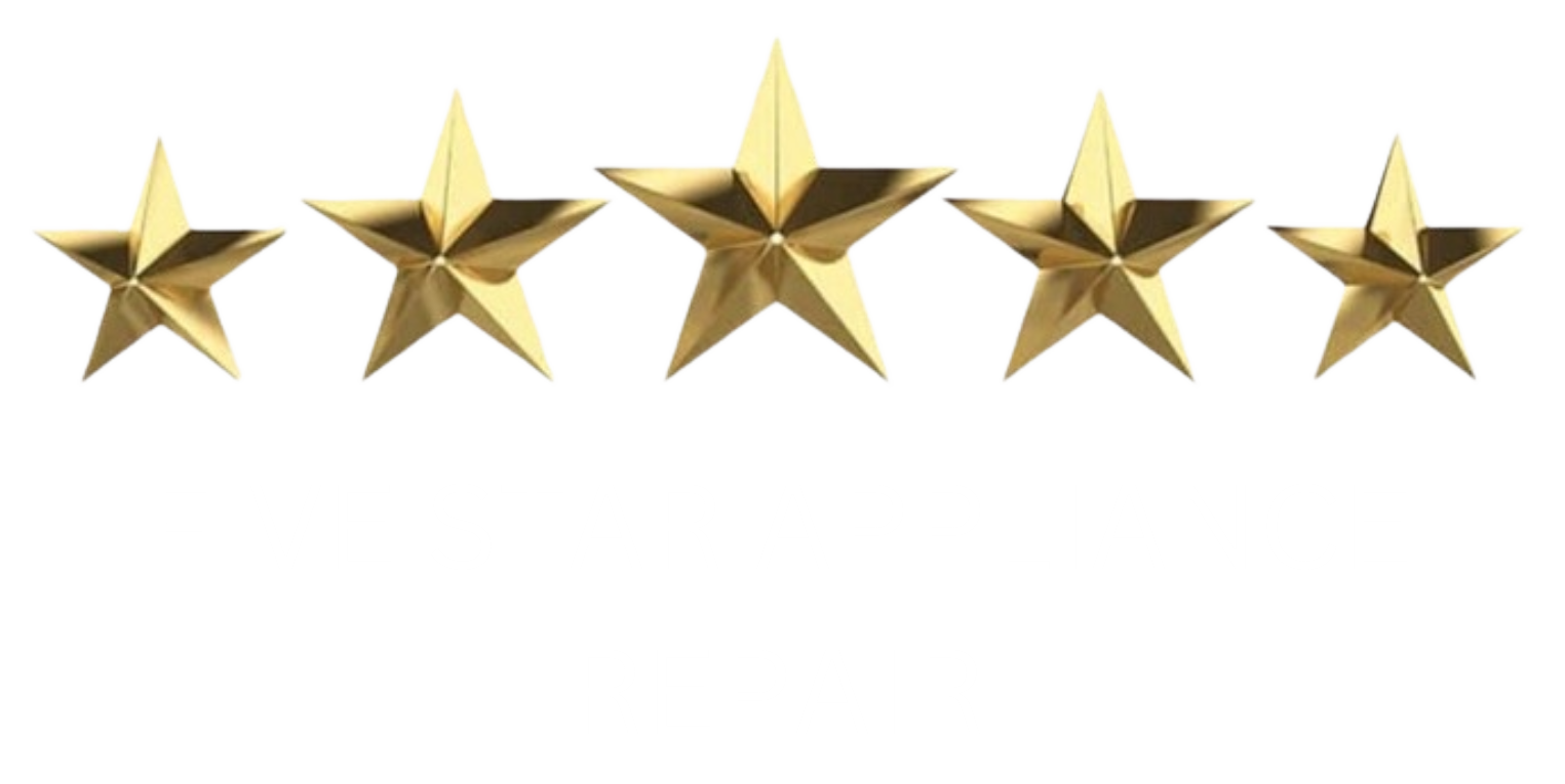 A five star appliance repair logo with gold stars on a white background