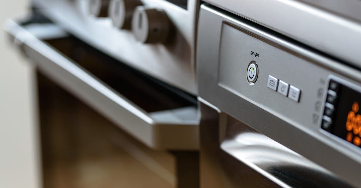 A close up of a stainless steel stove and dishwasher in a kitchen.
