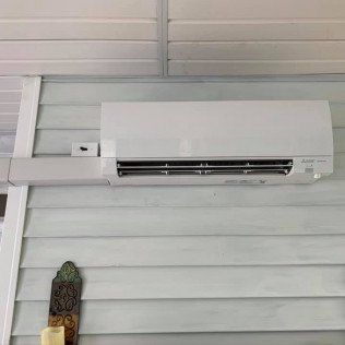 a beautiful brand new ductless hvac system