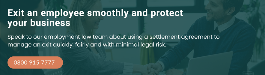 Ad for employment law services:  Text reads 