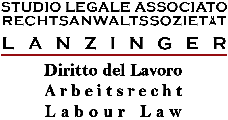 STUDIO LEGALE ASSOCIATO · LANZINGER · RECHTSANWALTSSOZIETÄT - LOGO