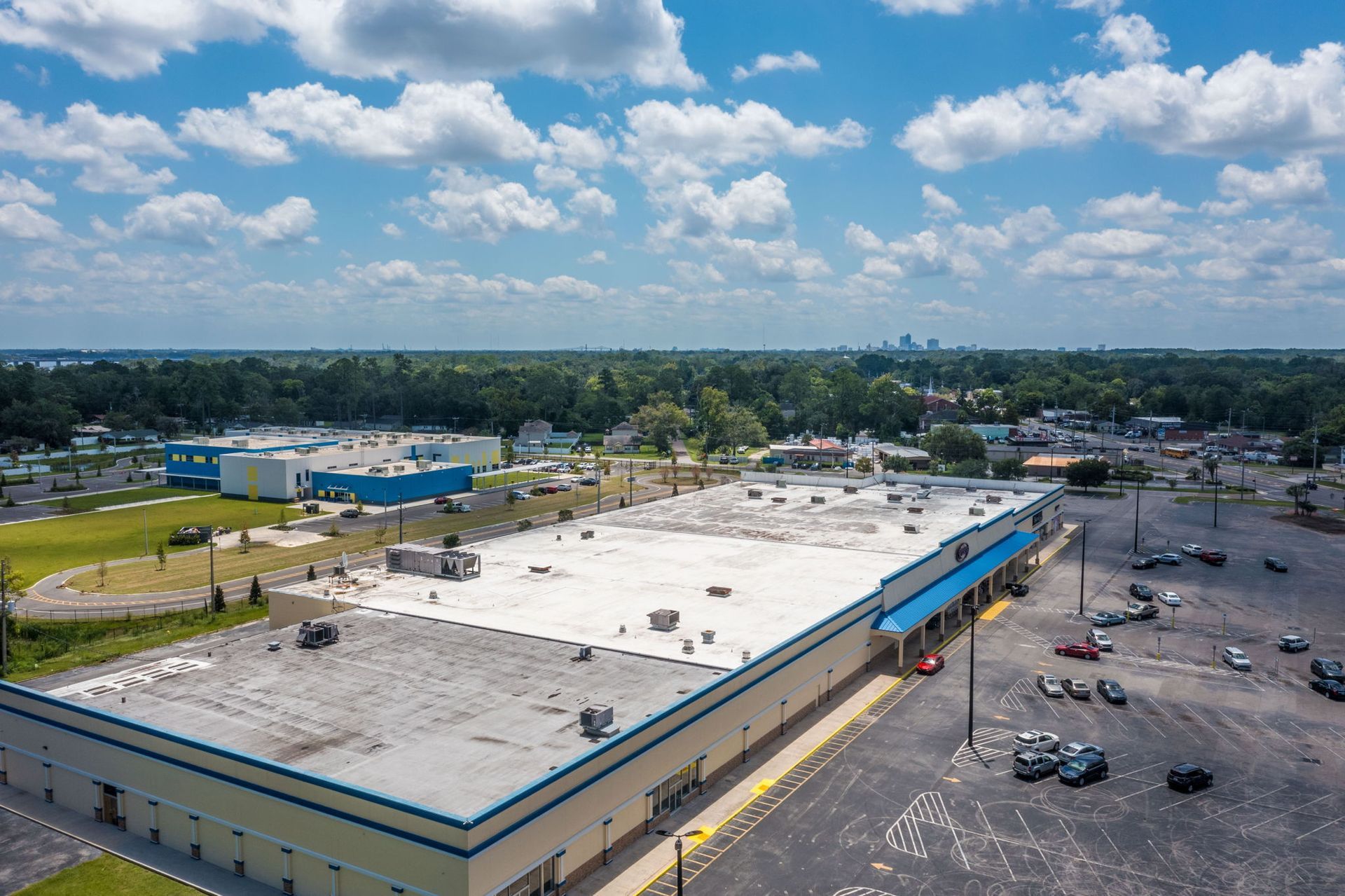 Roses Aerial Shot Of The Store Front — Jacksonville, FL — Hatchett Electrical Contracting