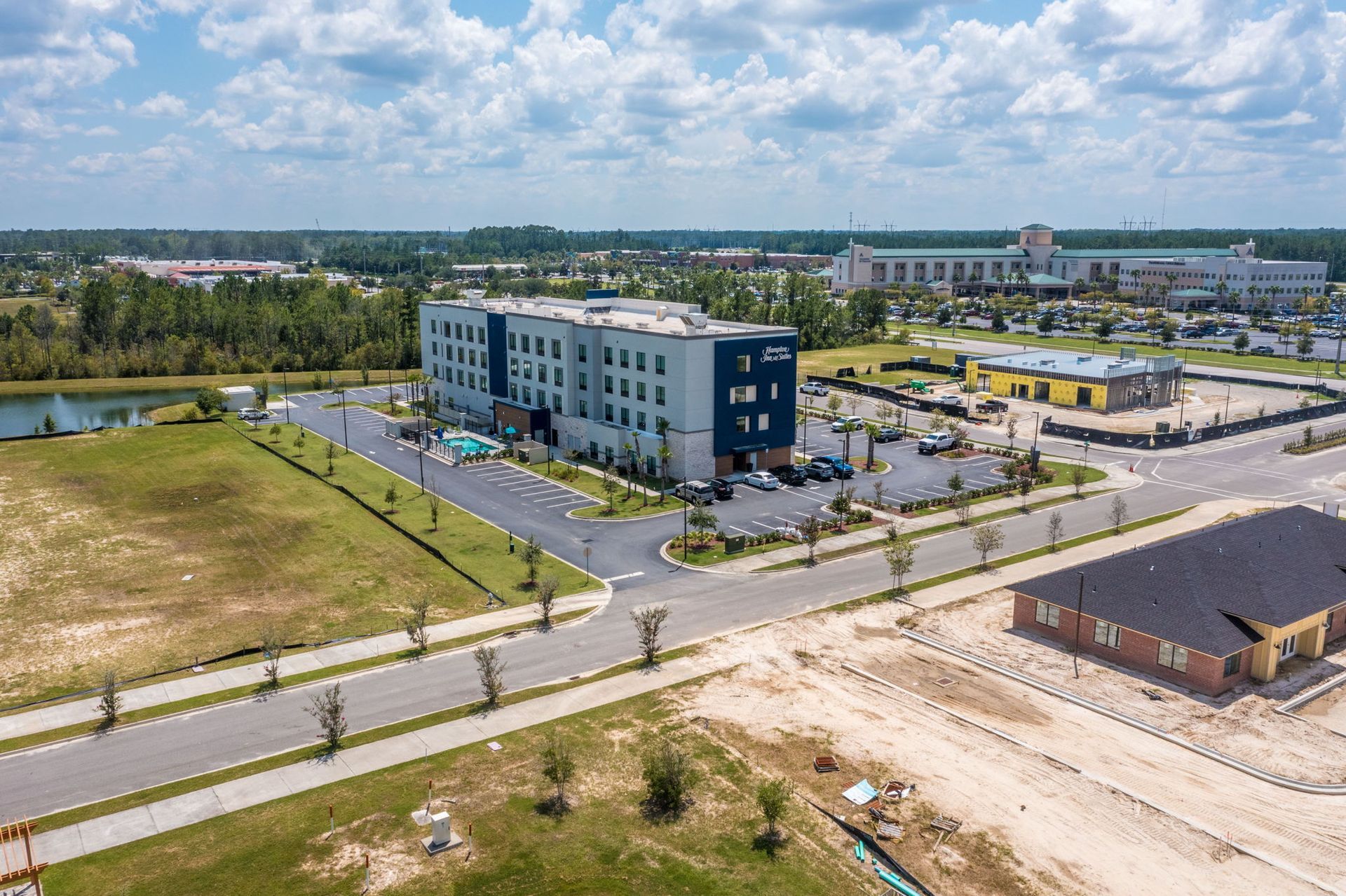 Clay Town Center Building With Parking Lot — Jacksonville, FL — Hatchett Electrical Contracting