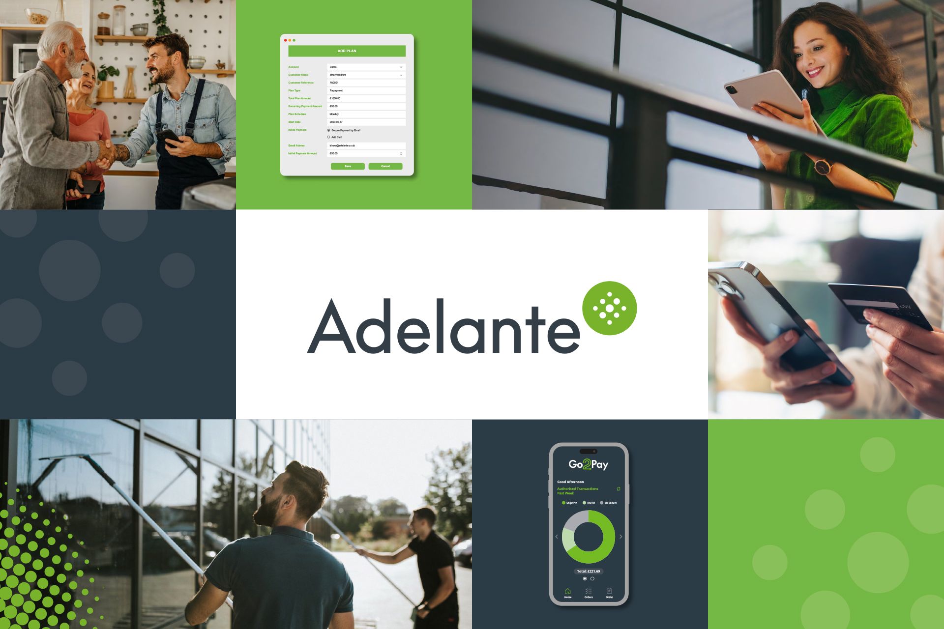 Adelante logo and identity