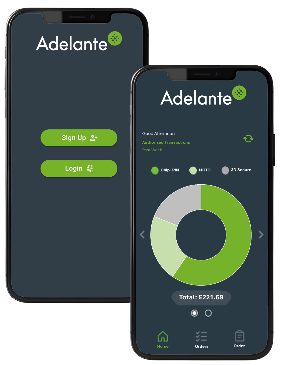 Adelante App mock-ups