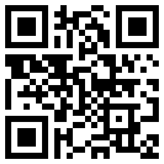 Ein schwarz-weißer QR-Code auf weißem Hintergrund