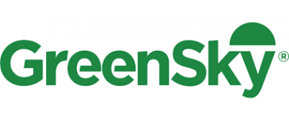 GreenSky logo in green text with a stylized half-circle shape above the