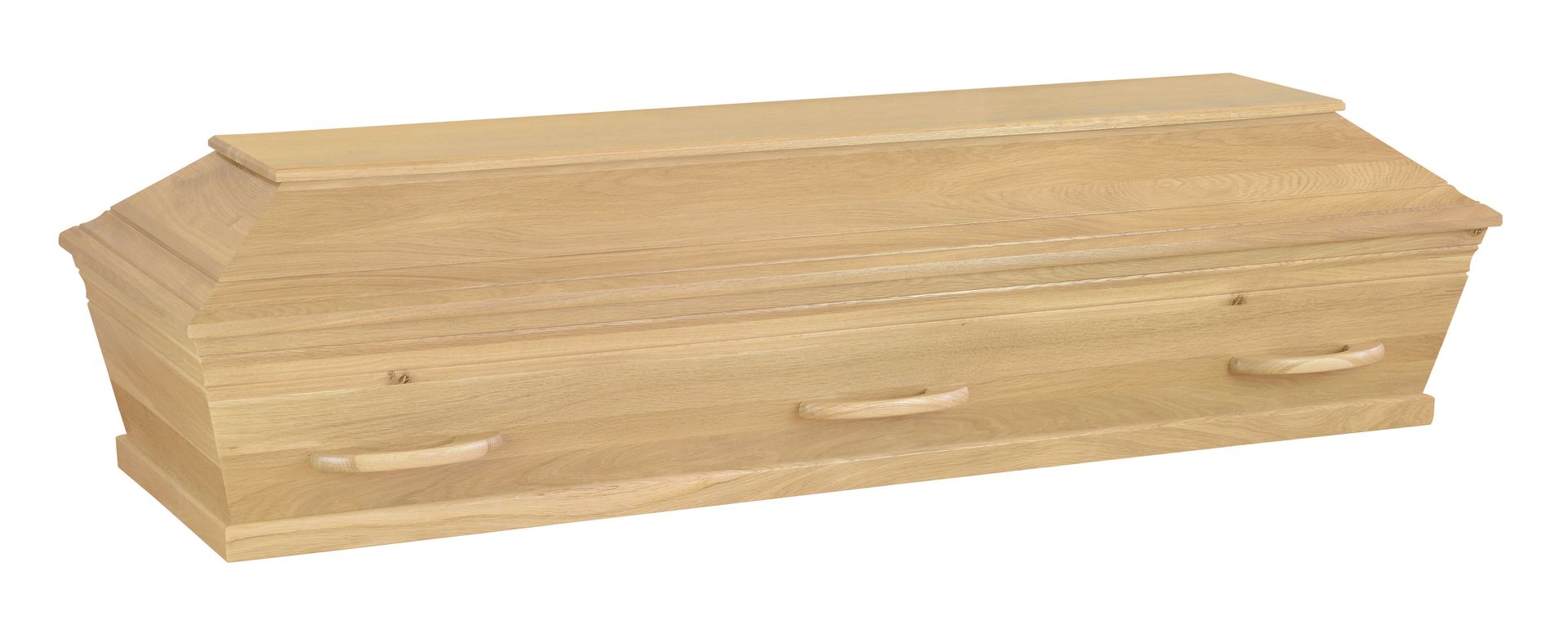 Blue coffin and urn on a white background.