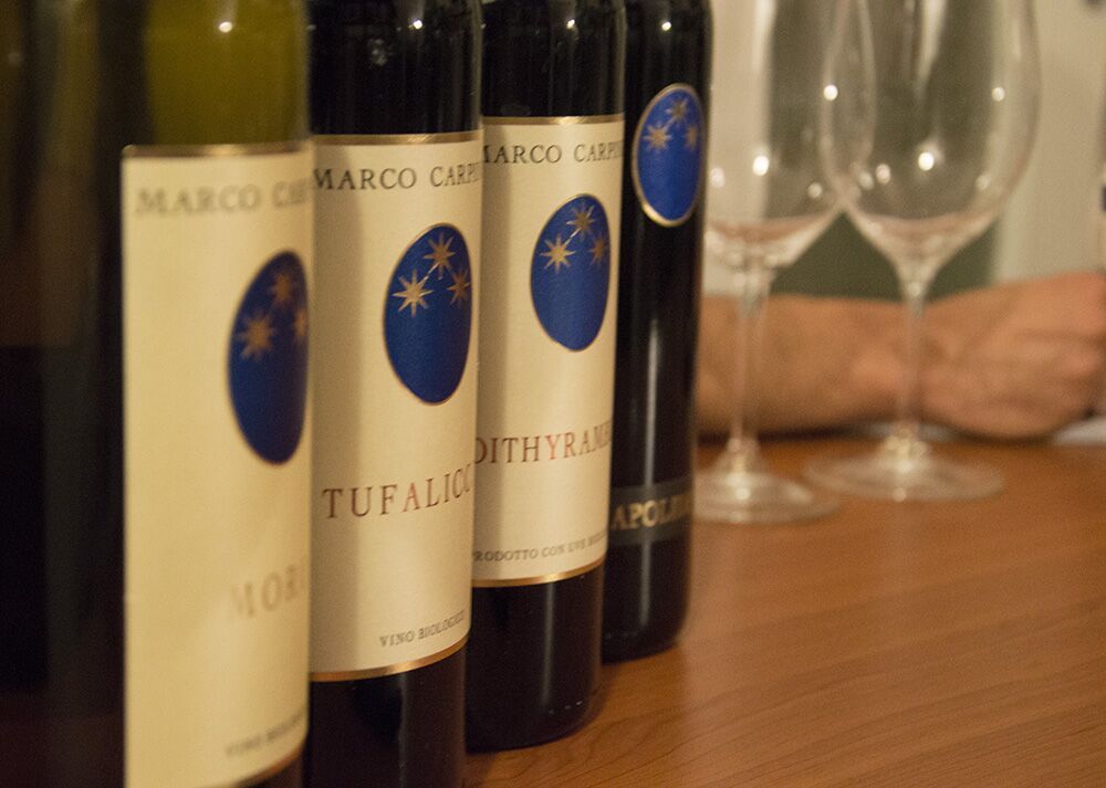 Bottiglie di vino della cantina Marco Carpineti