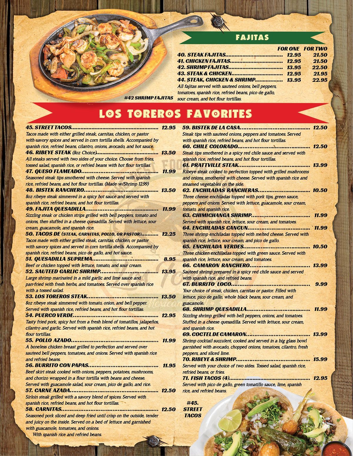 Los Toreros Mexican Grill Prattville, AL - Menu - Page 5