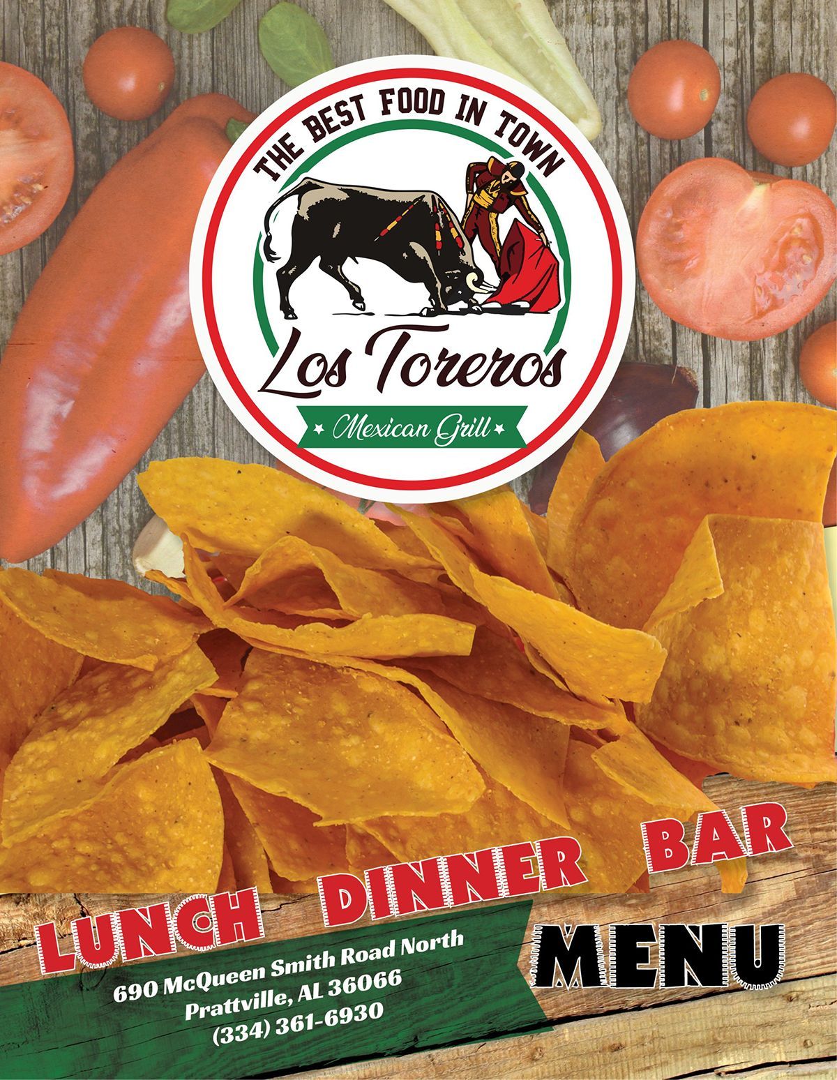 Los Toreros Mexican Grill Prattville, AL - Menu - Page 1