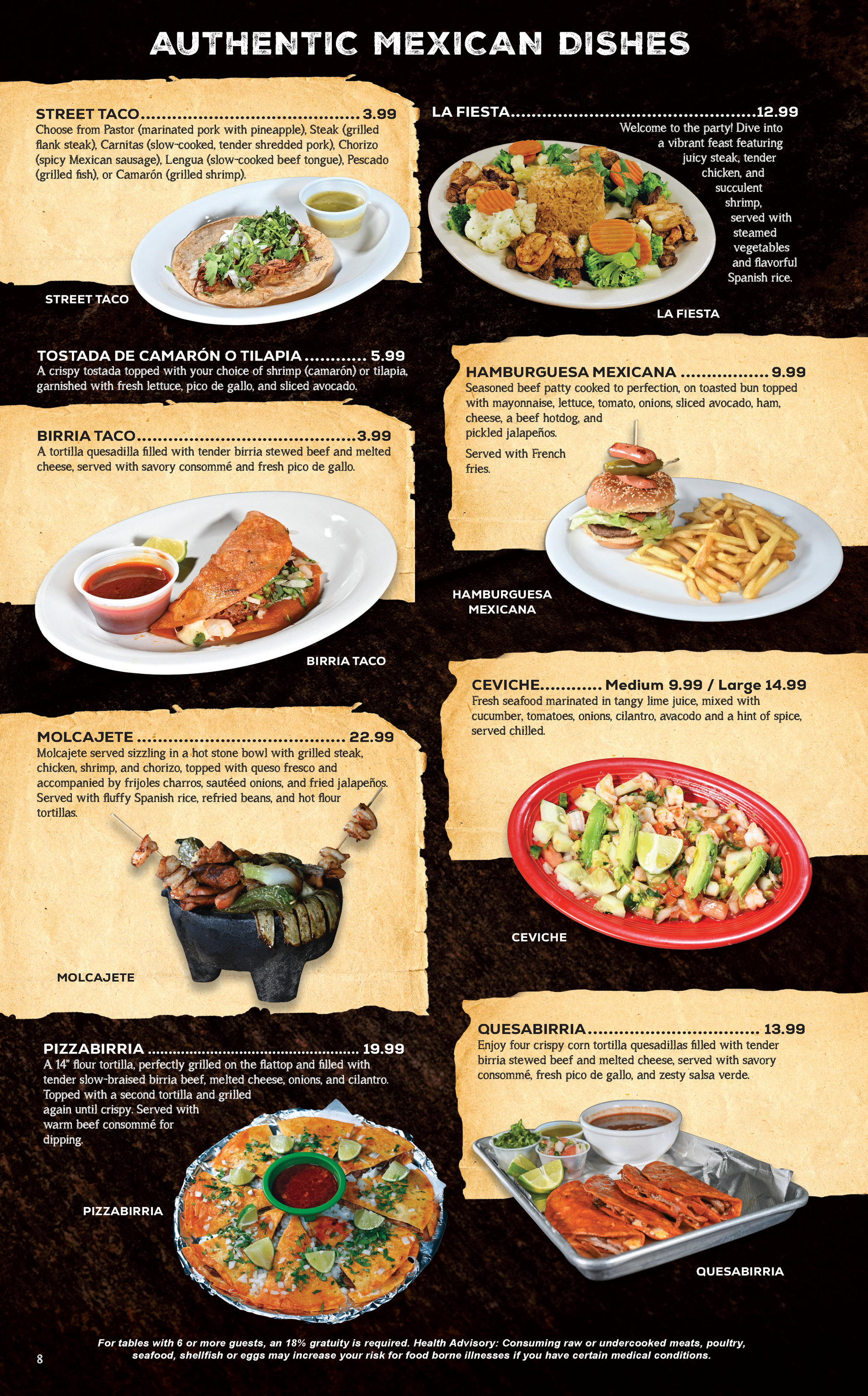 Los Toreros Mexican Grill Prattville, AL - Menu - Page 8