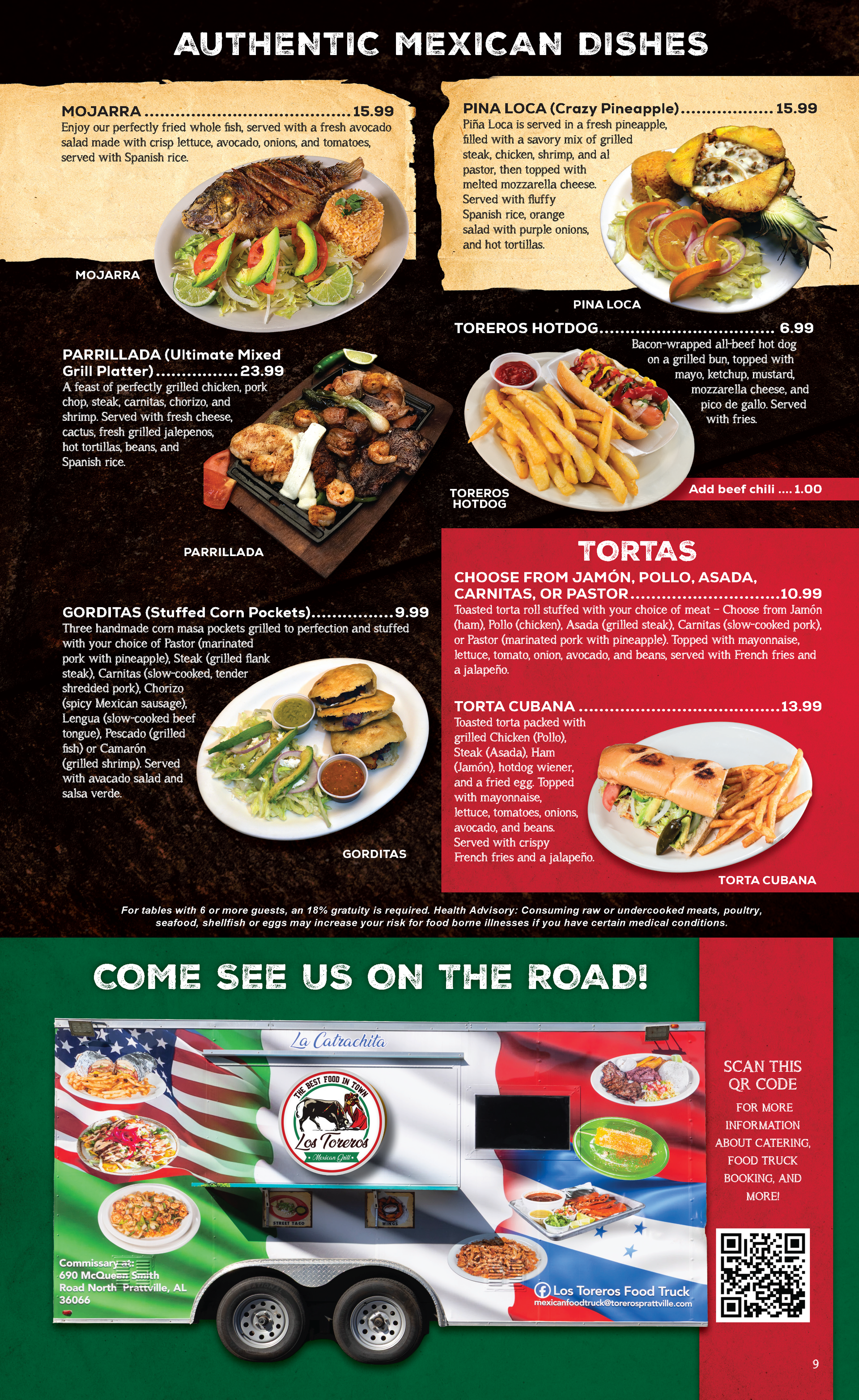 Los Toreros Mexican Grill Prattville, AL - Menu - Page 9
