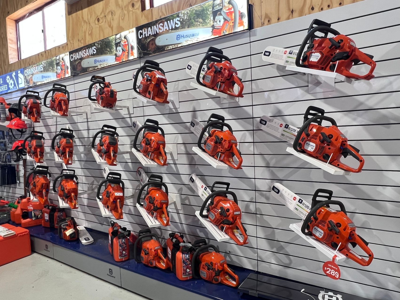 Chainsaw Display — CBS Chainsaw & Brushcutter Specialists - HUSQVARNA in Wauchope, NSW