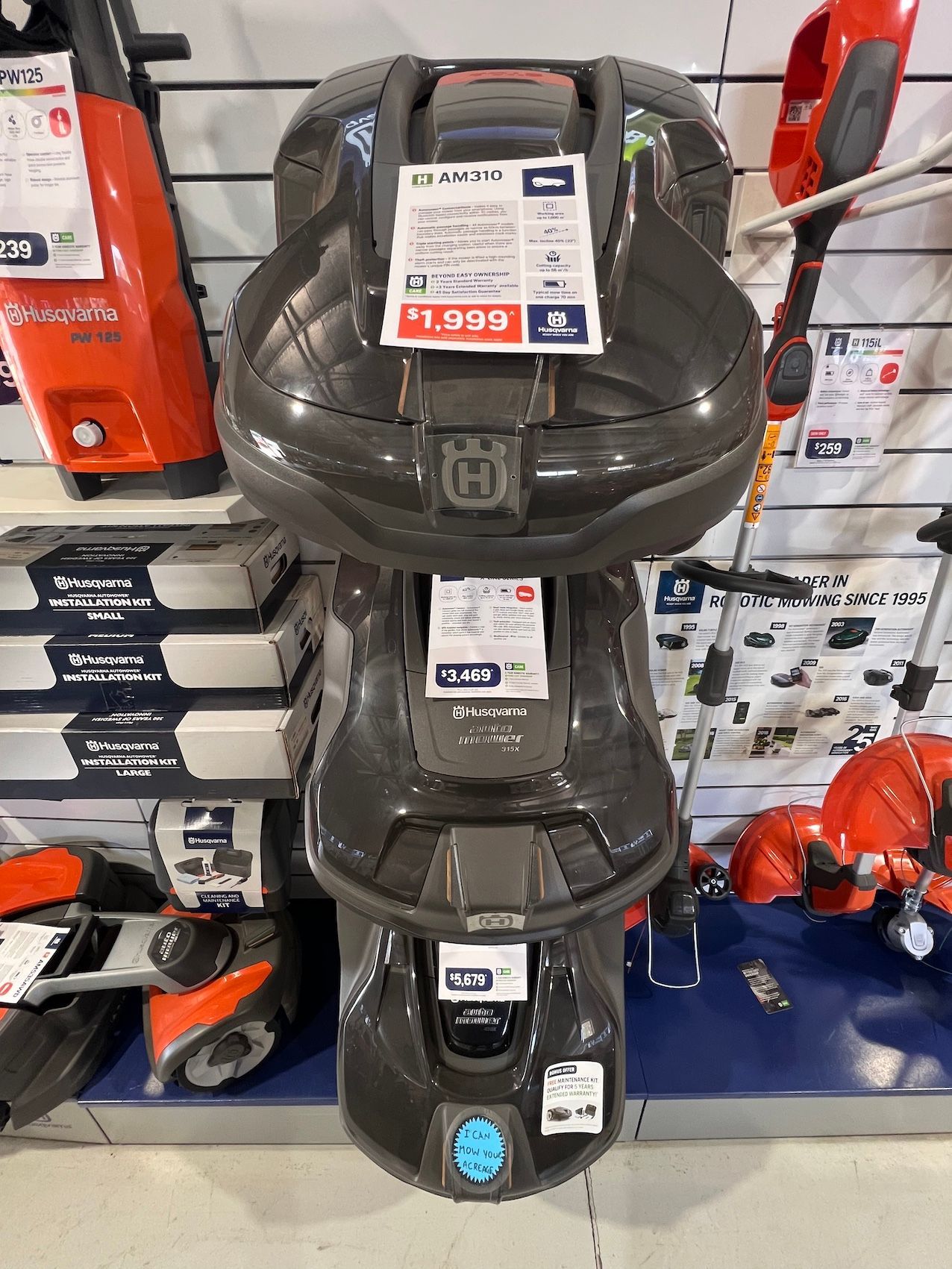 Robotic Lawn Mower Display — CBS Chainsaw & Brushcutter Specialists - HUSQVARNA in Wauchope, NSW