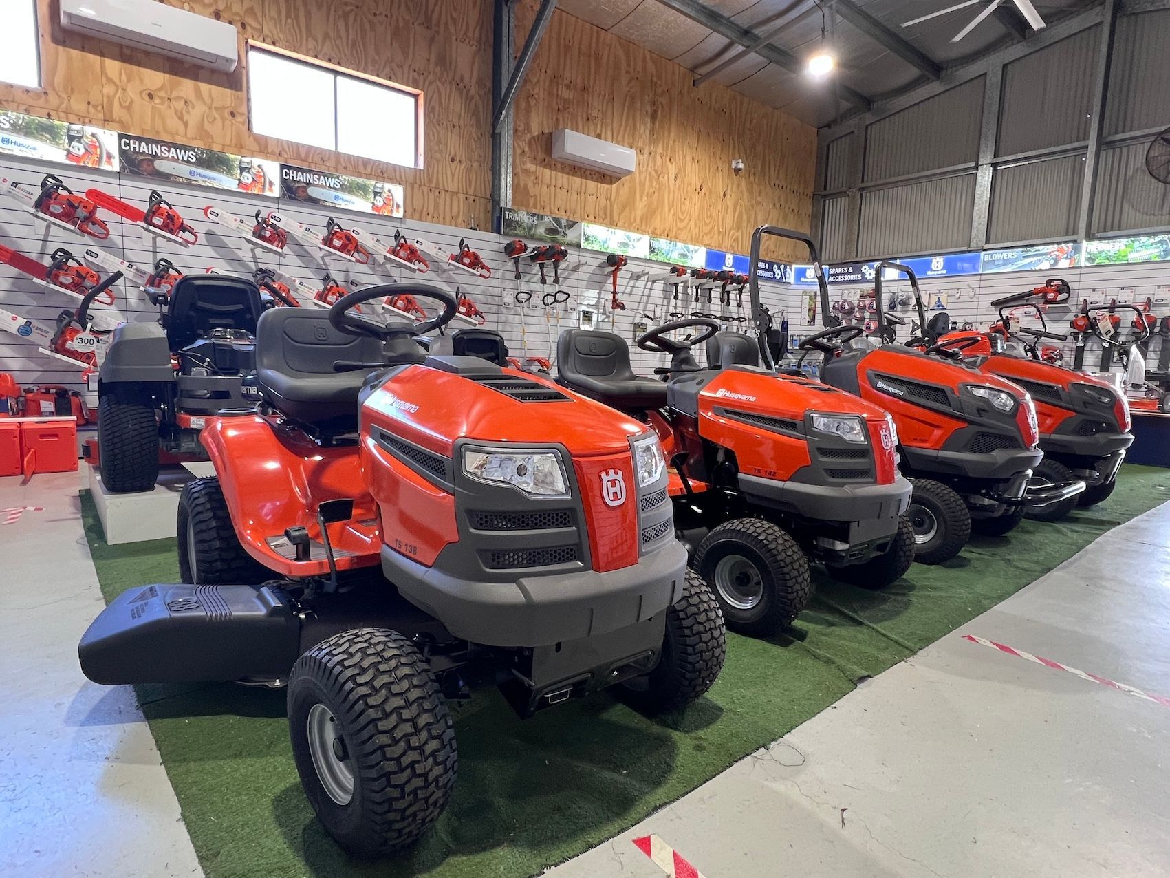 Ride On Mower Display — CBS Chainsaw & Brushcutter Specialists - HUSQVARNA in Wauchope, NSW
