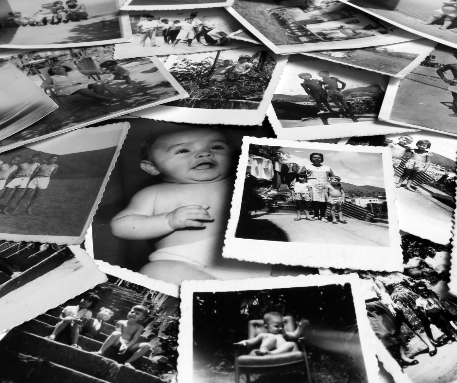 Photos of loved ones throughout the years